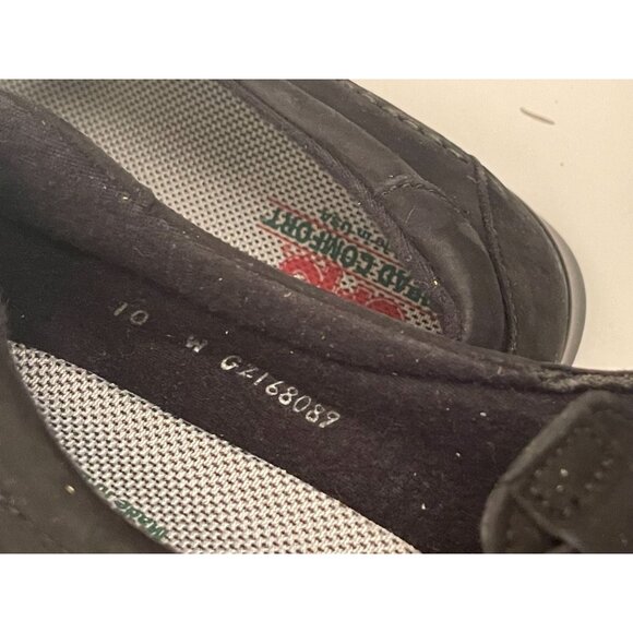 SAS Shoes Roamer-N Slip On Loafer Hook & Eye Charcoal Leather Comfort 10 WIDE - Picture 8 of 8